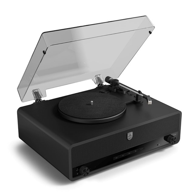Philips The Stevie Black Bluetooth Turntable - 8