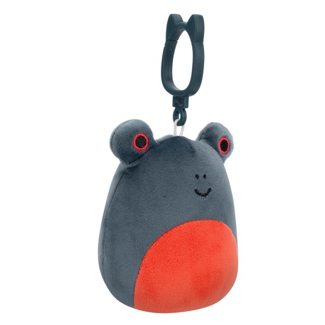 Jameel The Dark Blue Frog With Red Belly And Eyes Squishmallows Clip-On Plush - 2