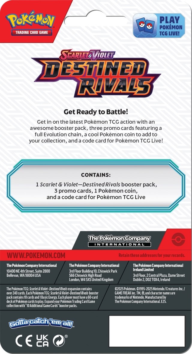 Scarlet & Violet 10 Destined Rivals Premium Checklane Pokemon Trading Cards Assortment - 3