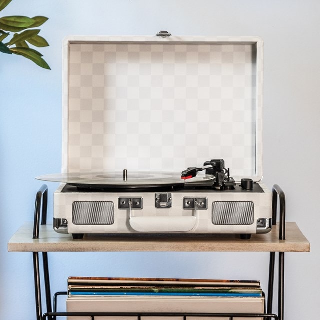Crosley Cruiser Plus Almond Checkerboard Bluetooth Turntable - 14