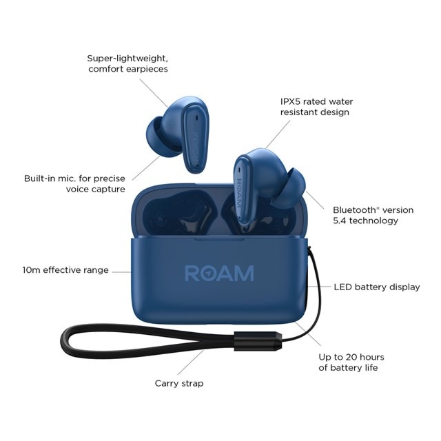 Roam Ursa Serene Blue True Wireless Bluetooth Earphones - 6
