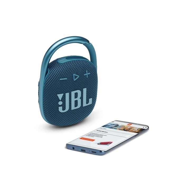 JBL Clip 4 Blue Bluetooth Speaker - 6