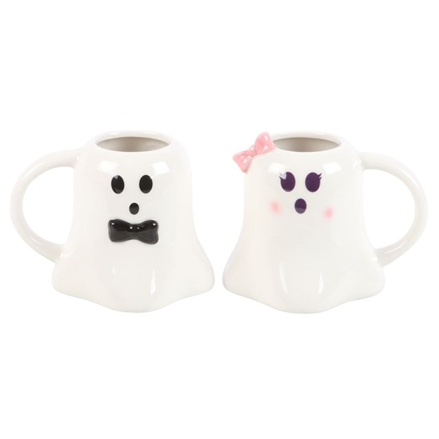 Mr And Mrs Boo Ghost Shaped Mug Set - 1