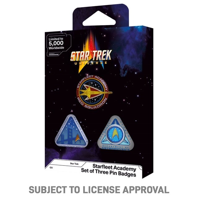 Star Trek Limited Edition Starfleet Academy Set Of Three Pin Badges - 3