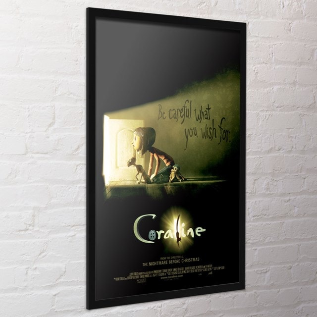 Be Careful What You Wish For Coraline 60cm x 90cm Framed Maxi Poster ...