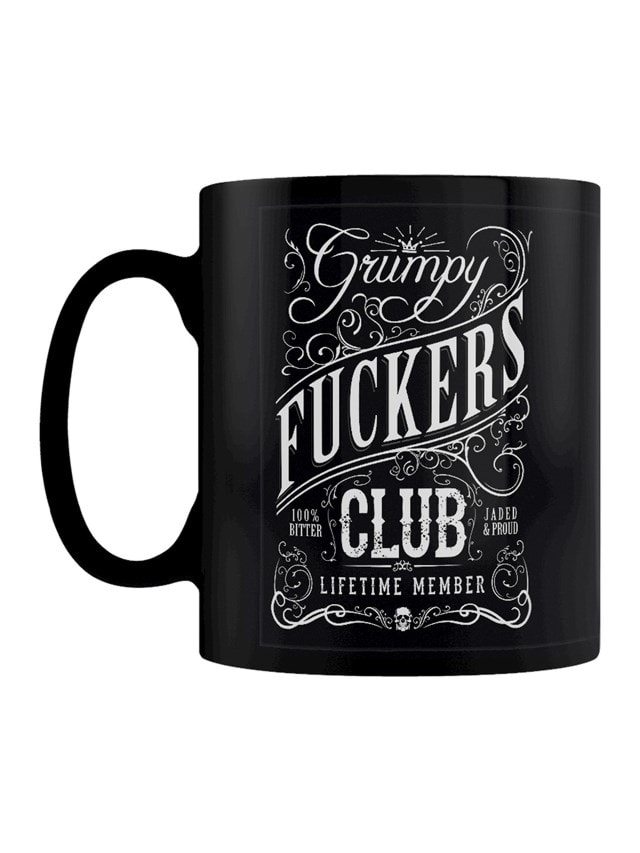 Grumpy Fuckers Club Lifetime Member Black Mug - 1