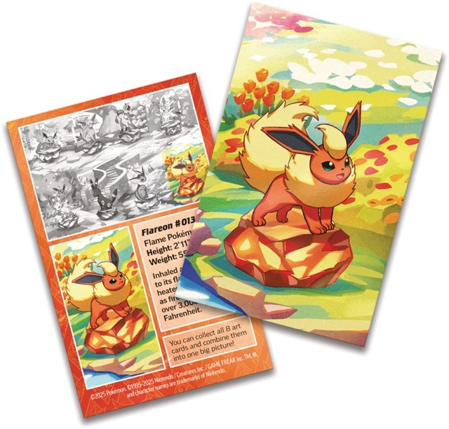 Scarlet & Violet 8.5 Prismatic Evolution Mini Tin Variant Flareon Pokemon Trading Cards - 3