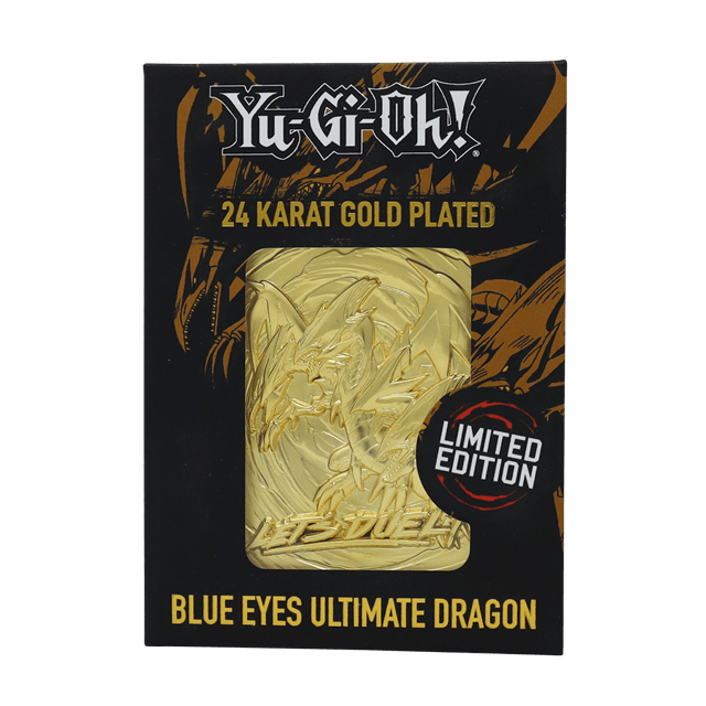 Yu-Gi-Oh! Blue Eyes Ultimate Dragon: 24K Gold Plated Ingot Collectible - 7
