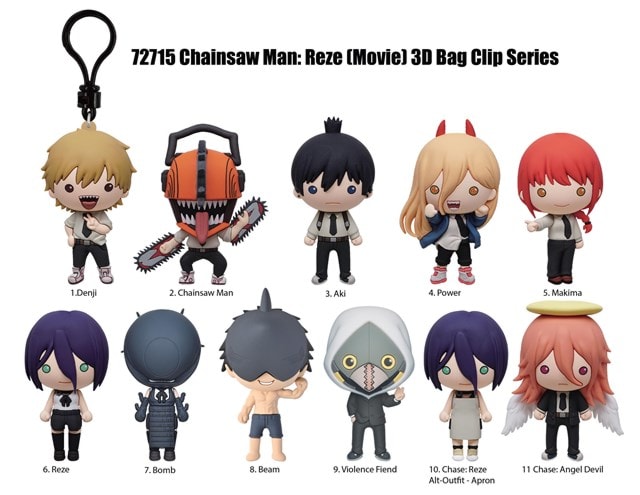 Chainsaw Man The Movie Reze Arc Series 1 Bag Clips - 2