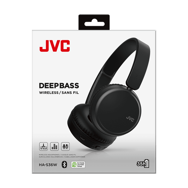 JVC HA-S36W Black Bluetooth Headphones - 6