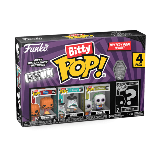 Pumpkin Jack: Nightmare Before Christmas Pop Bitty: 4 Pack | Pop Vinyl ...