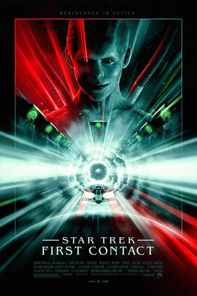 Star Trek First Contact Florey Art Print 61cm x 91cm Poster - 1