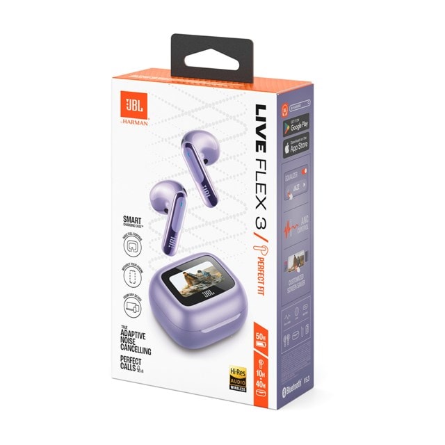 JBL Live Flex 3 Purple Noise Cancelling True Wireless Bluetooth Earphones - 8