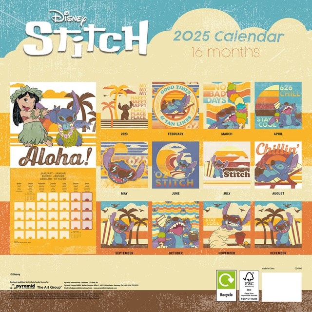 Lilo & Stitch hmv Exclusive 2025 Square Calendar - 2