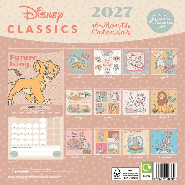 Disney Classics 2027 Square Calendar - 2