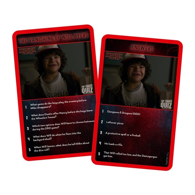 Stranger Things Top Trumps Quiz - 2