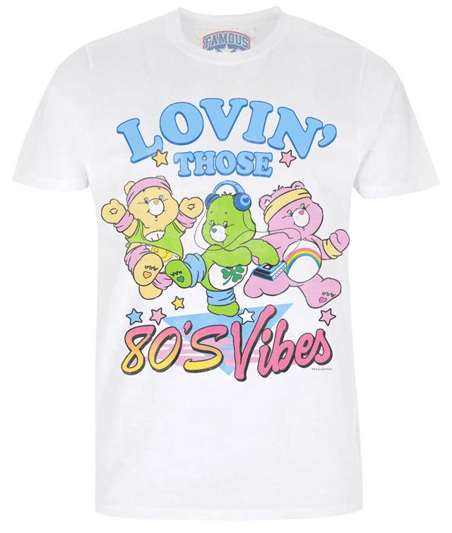 Care Bears 80s Vibe Washed White Tee (Small) - 1