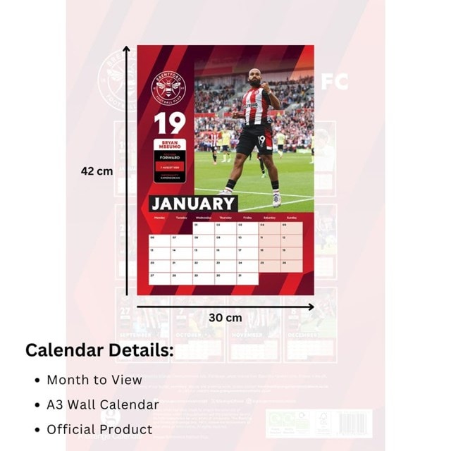 Brentford FC 2025 Calendar A3 - 4