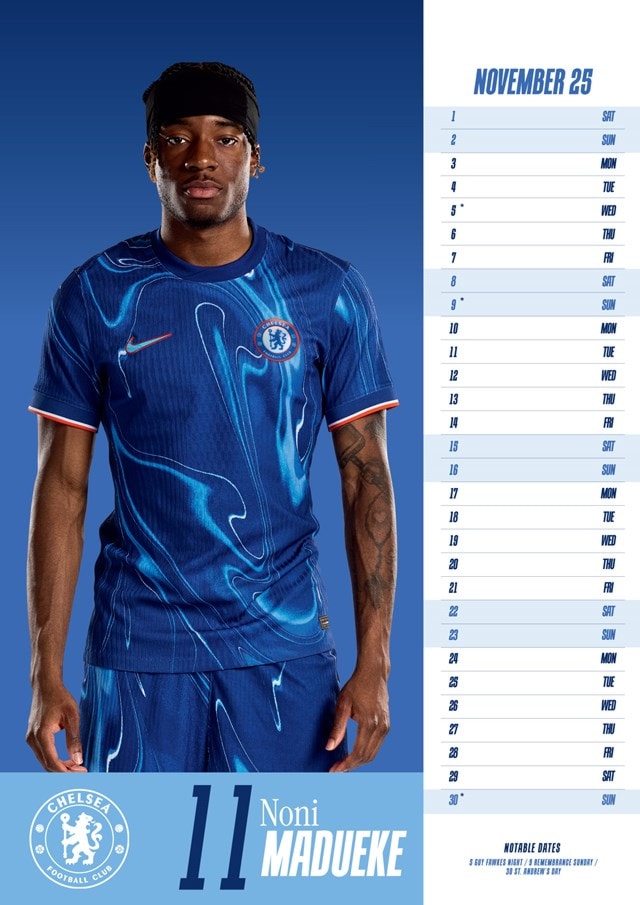 Chelsea FC 2025 A3 Calendar - 3