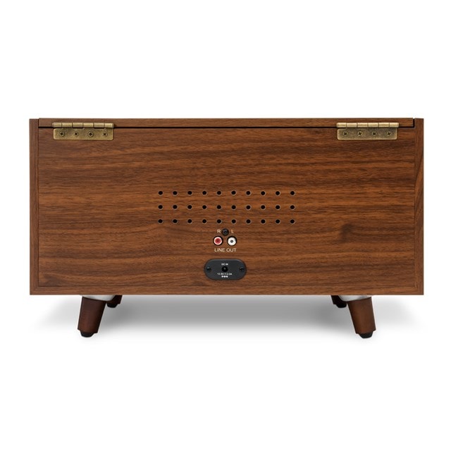 Victrola Century Walnut Bluetooth Turntable with Clock, CD & Cassette - 11