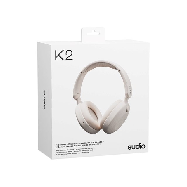 Sudio K2 ANC White Active Noise Cancelling Bluetooth Headphones - 5