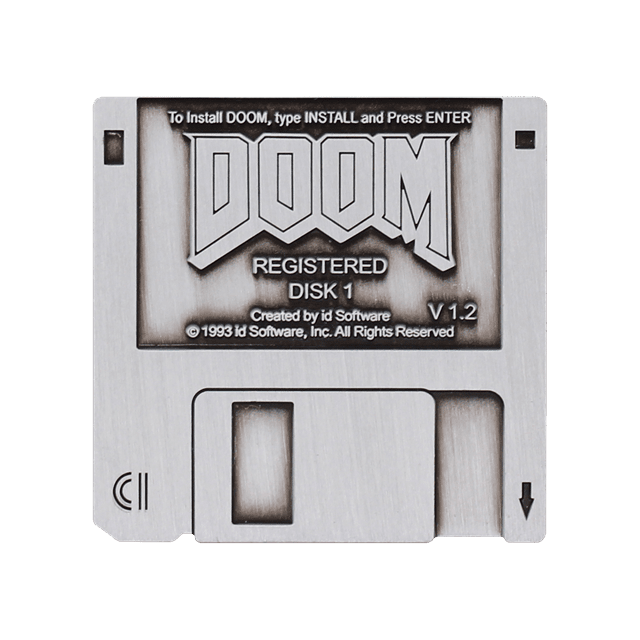 Doom Floppy Disk Pin Badge - 1