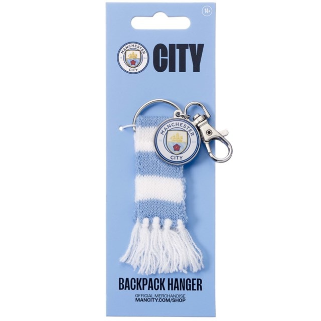 Manchester City FC Blue Striped Scarf Keyring - 2