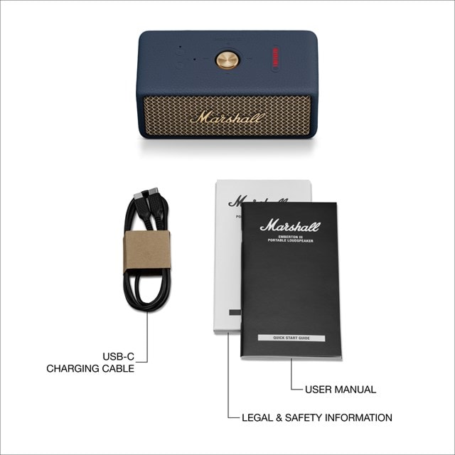 Marshall Emberton III Midnight Blue Bluetooth Speaker - 9