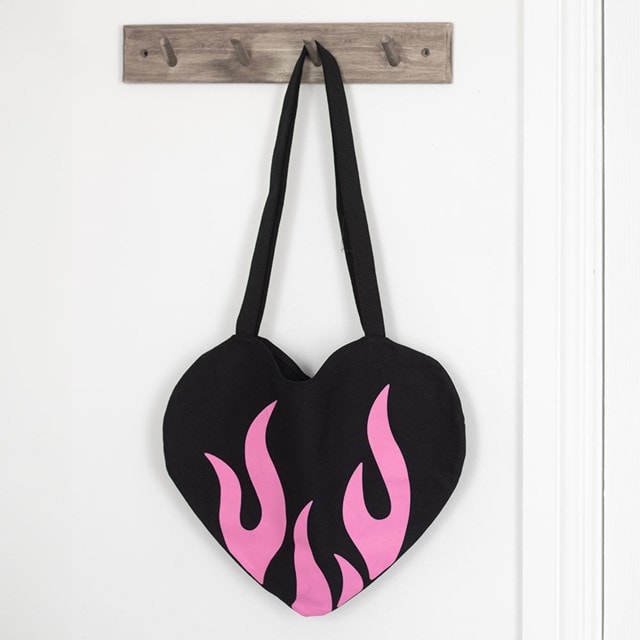 Burning Heart Satin Tote Bag - 4