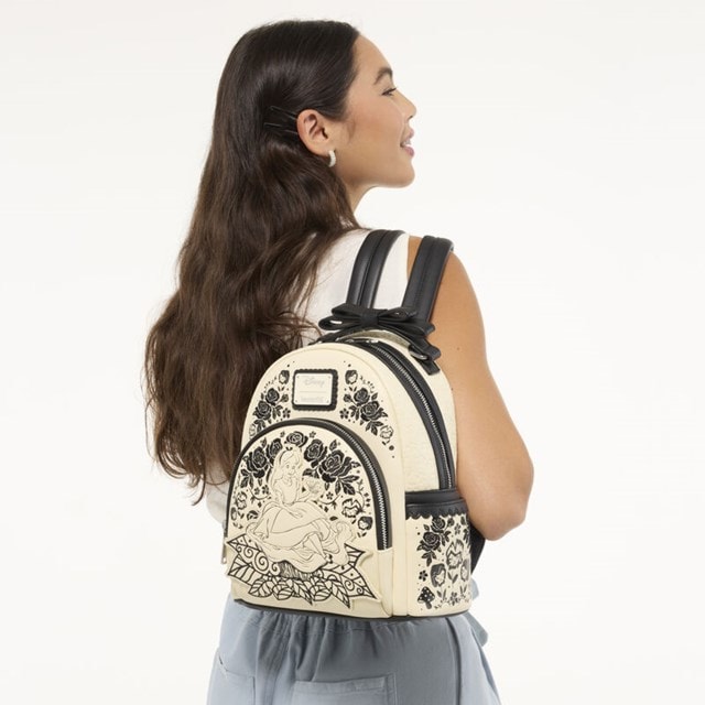 Alice In Wonderland Floral Loungefly Mini Backpack - 5