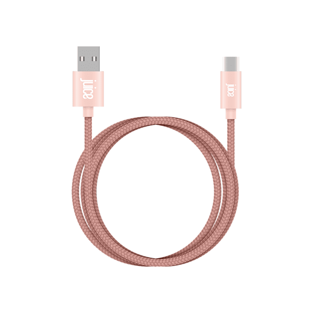 Juice Rose Gold Braided USB-C Cable 3m - 2