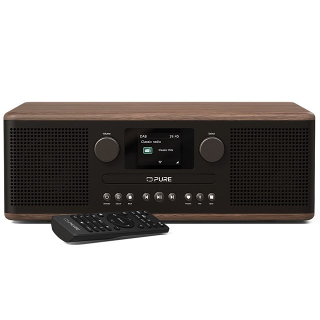 Pure Classic C-D6 Coffee Black/Walnut Bluetooth CD Player with DAB+/FM Radio - 4