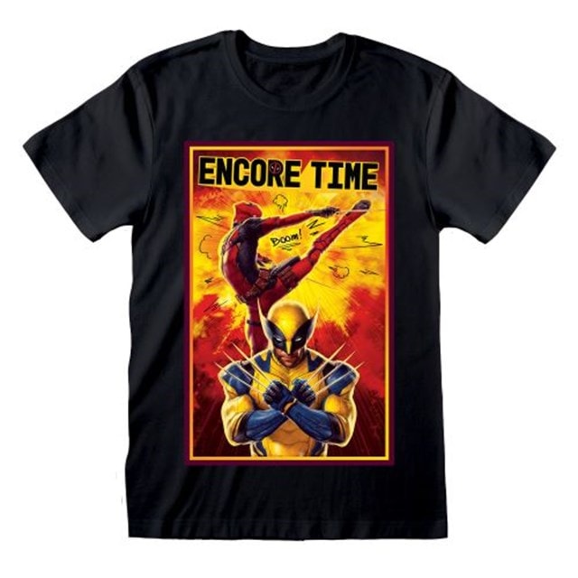 Encore Time Black Deadpool 3 Deadpool & Wolverine Tee (Small) - 1