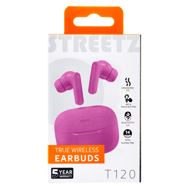 Streetz T120 Pink True Wireless Earphones - 5