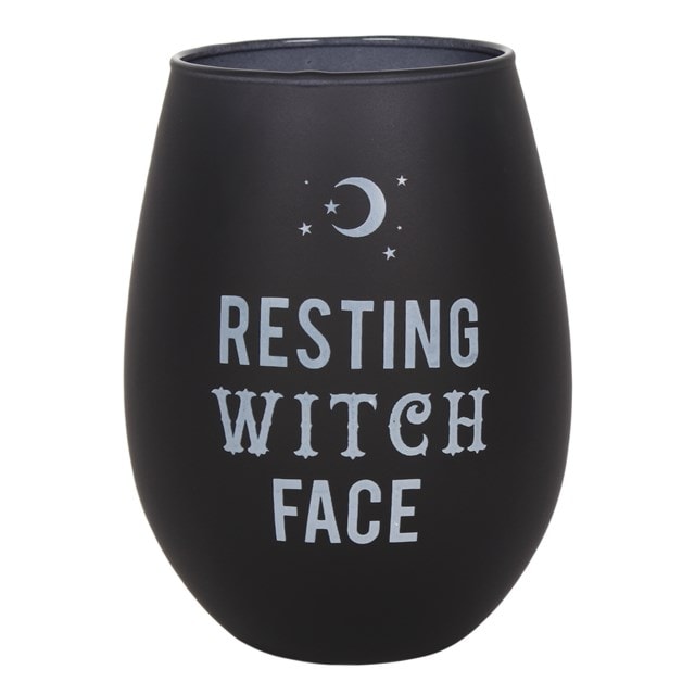Resting Witch Face Wine Glass - 1