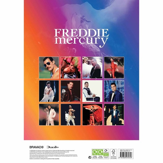 Freddie Mercury 2025 A3 Calendar - 3