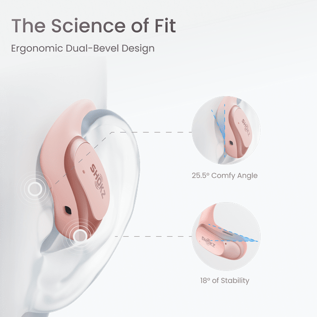 Shokz OpenFit Air Pink Open Ear True Wireless Bluetooth Earphones - 4