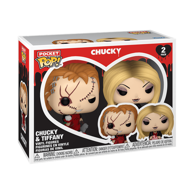 Chucky & Tiffany Valentines Funko Pocket Pop 2 Pack - 2