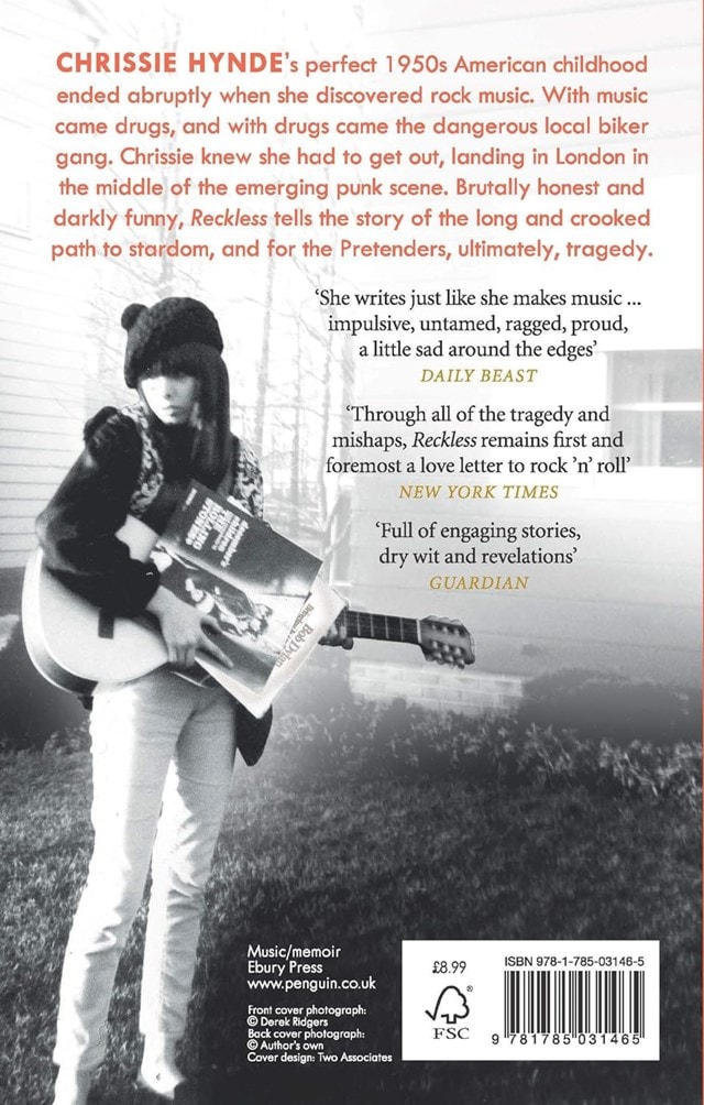 Reckless Paperback By Chrissie Hynde - 2