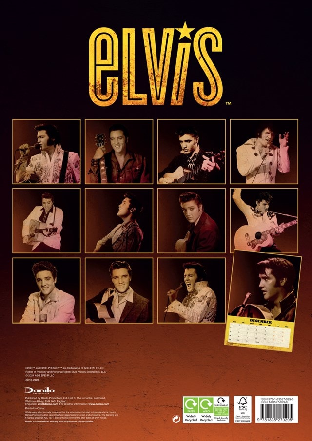 Elvis 2025 A3 Calendar - 4