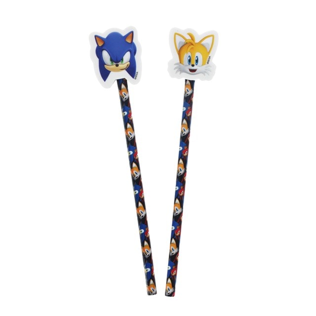 Pencil & Eraser Toppers Sonic The Hedgehog Stationery - 1