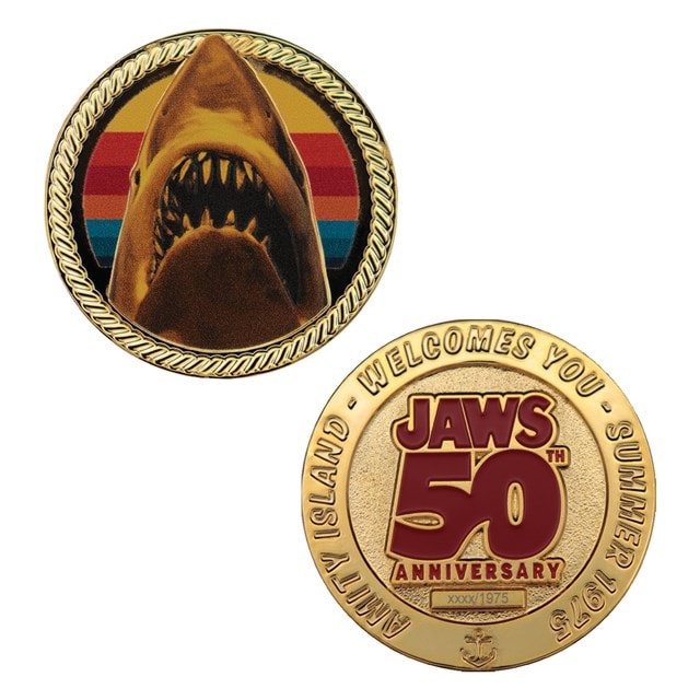 Jaws 50th Anniversary 24K Gold Plated Presentation Coin - 2