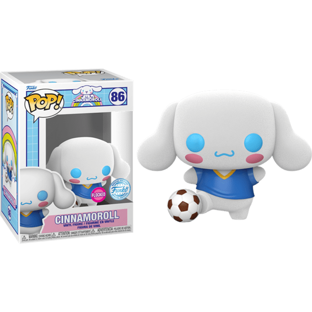 Flocked Cinnamoroll With Soccer Ball 86 Sanrio Limited Edition Funko Pop Vinyl - 2