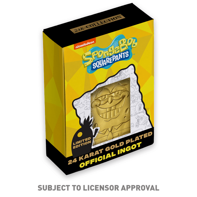 SpongeBob Squarepants: 24k Gold Plated Limited Edition Collectible Ingot - 2