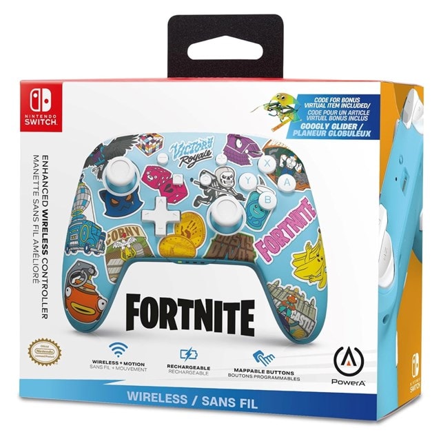 PowerA Enhanced Wireless Controller for Nintendo Switch - Fortnite Sticker Mania - 10