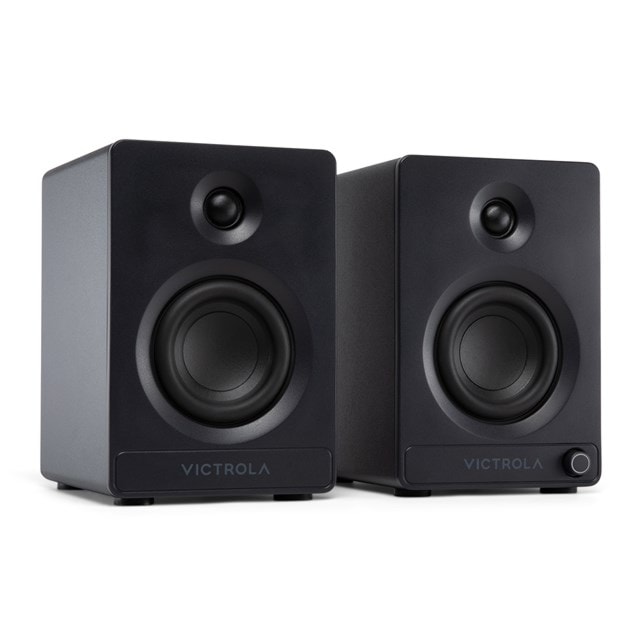 Victrola Tempo Black Bluetooth Bookshelf Speakers - 3