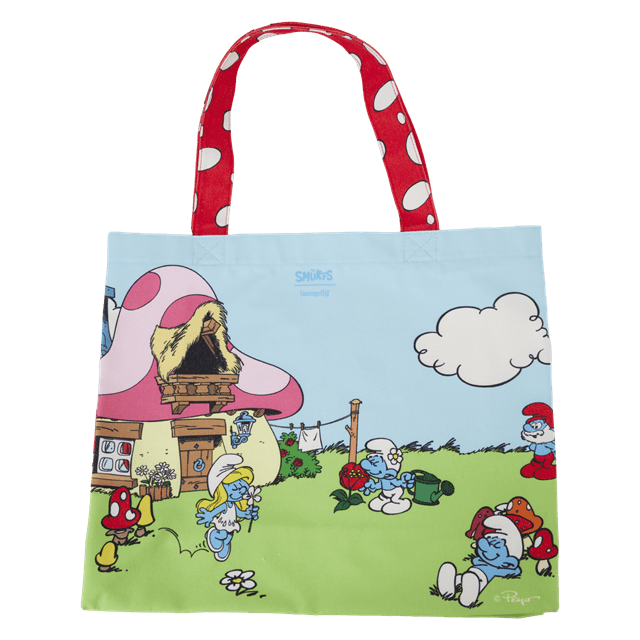 Smurfs Village Life Cotton Canvas Loungefly Tote Bag - 2