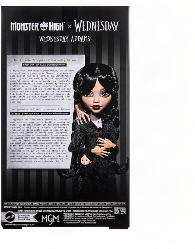 Wednesday Addams Monster High Skullector Mattel Doll - 6