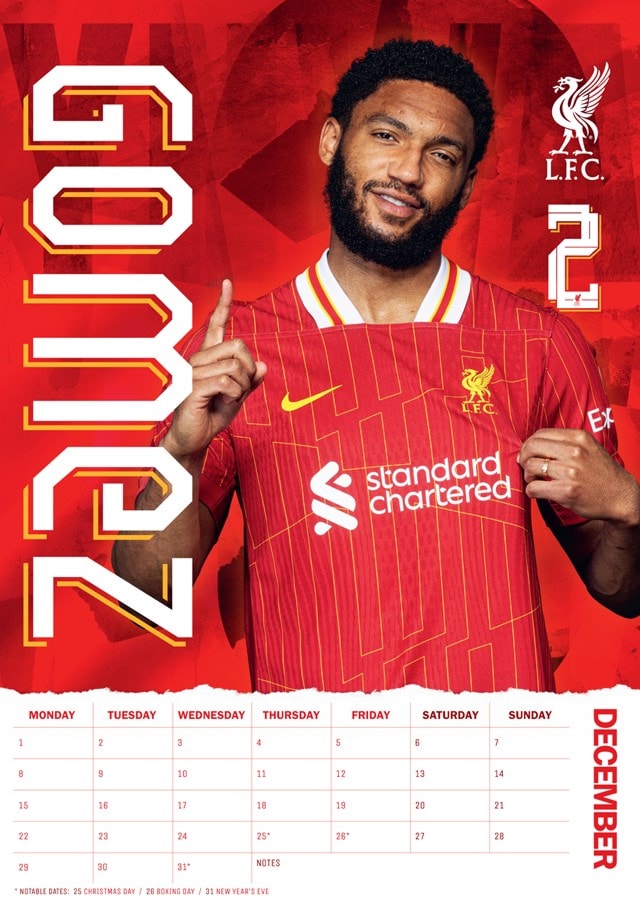 Liverpool FC 2025 A3 Calendar - 3