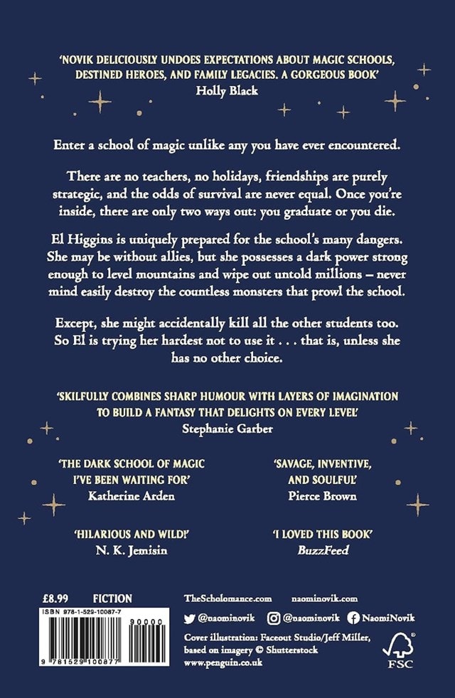 Deadly Education: The Scholomance Book 1 Paperback By Naomi Novik - 2